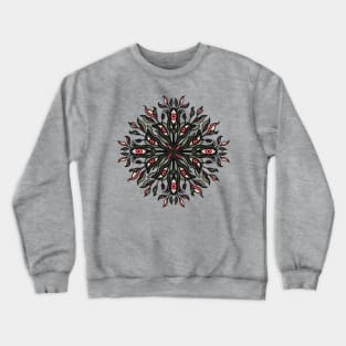 Trippy weird mandala plants and eyes psychedelic art Crewneck Sweatshirt